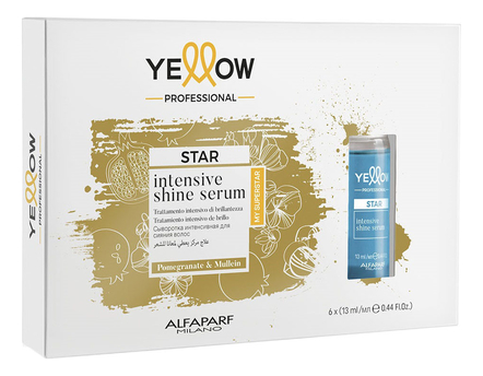 Yellow Professional Сыворотка для придания интенсивного блеска волосам Star Intensive Shine Serum 6*13мл