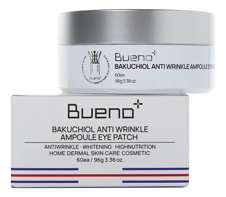 Bueno Патчи для кожи вокруг глаз с бакучиолом и ретинолом Bakuchiol Anti Wrinkle Ampoule Eye Patch 60шт