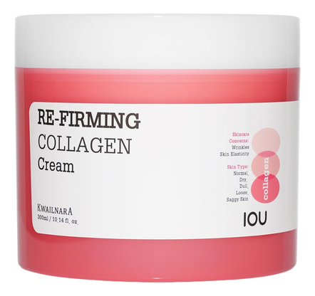 Welcos Крем для лица с коллагеном Kwailnara IOU Re-Firming Collagen Cream 300мл