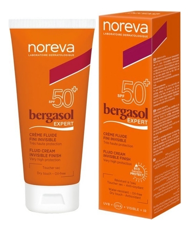 Noreva Легкий солнцезащитный крем для лица и тела Bergasol Expert Fluid Cream SPF50+