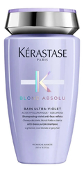 Шампунь для нейтрализации желтизны волос Blond Absolu Bain Ultra-Violet