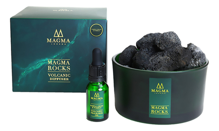 Magma London Аромадиффузор из вулканической лавы Magma Rocks Pampas Grass & Pomelo (Изумрудный Серенгети)