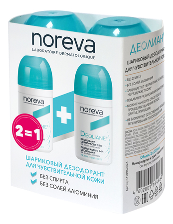 Noreva Шариковый дезодорант для чувствительной кожи Deoliane Dermo-Active 24ч