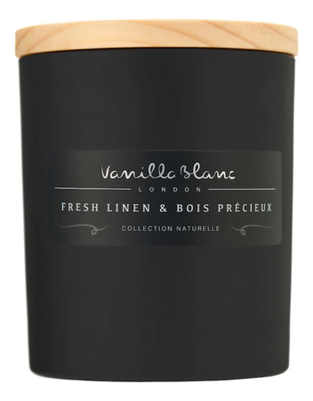 Vanilla Blanc Ароматическая свеча Fresh Linen & Bois Precieux (Лен и драгоценное дерево)