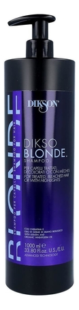 Dikson Шампунь для обработанных, обесцвеченных и мелированных волос Dikso Blonde Shampoo 1000мл