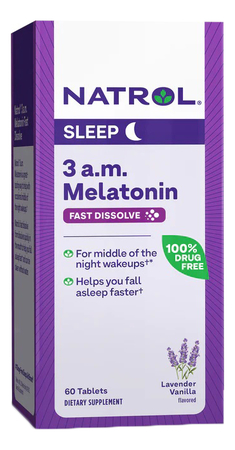 Natrol Биодобавка Мелатонин 3 A.M. Melatonin Lavender Vanilla 60 таблеток