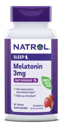 Natrol Биодобавка Мелатонин Melatonin 3mg Strawberry 90 таблеток