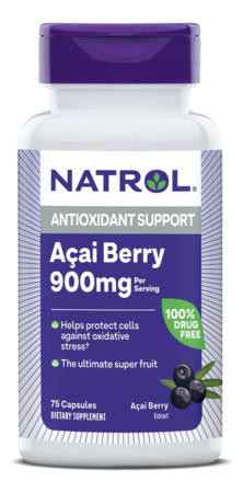 Natrol Биодобавка Ягоды асаи Acai Berry 900mg 75 капсул