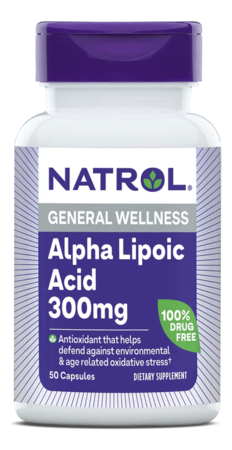 Natrol Биодобавка Альфа-липоевая кислота Alpha Lipoic Acid 300mg 50 капсул