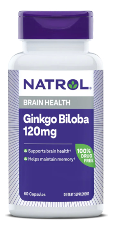 Natrol Биодобавка Гинкго Билоба Ginkgo Biloba 120mg 60 капсул