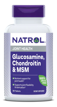 Natrol Биодобавка Glucosamine, Chondroitin & MSM 90 таблеток