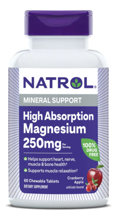 Natrol Биодобавка High Absorption Magnesium 250mg 60 таблеток