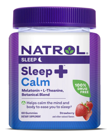 Natrol Биодобавка Sleep+ Calm Strawberry 60 мармеладок