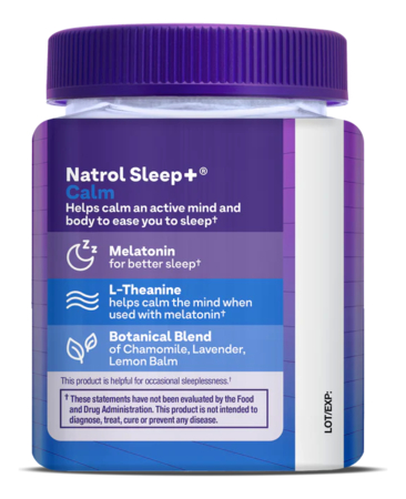 Natrol Биодобавка Sleep+ Calm Strawberry 60 мармеладок