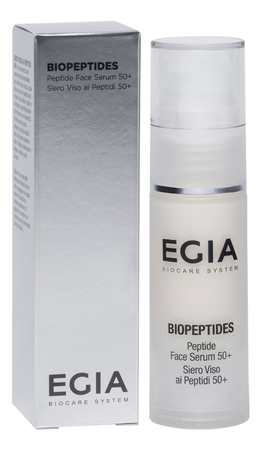 EGIA Ультраомолаживающая пептидная сыворотка для лица Biopeptides Peptide Face Serum 50+ 30мл 