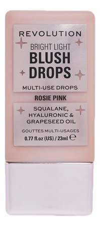 Makeup Revolution Жидкие румяна Bright Light Blush Drops Rosie Pink 23мл