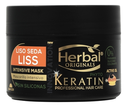 Herbal Интенсивная маска для восстановления и гладкости волос Originals Phyto Keratin Liso Seda Intensive Mask 300мл