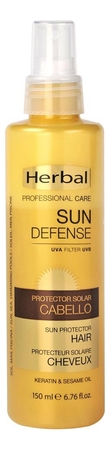 Herbal Солнцезащитный спрей для волос с кератином и маслом кунжута Sun Defense Sun Hair Protector Keratin & Sesame Oil 150мл