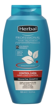 Herbal Укрепляющий шампунь против выпадения волос Professional Hair Treatment Loss Control Shampoo 500мл