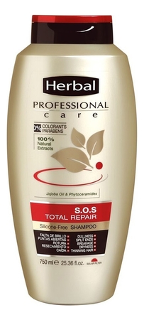 Herbal Восстанавливающий шампунь для поврежденных волос Professional Care S.O.S Total Repair Shampoo 750мл