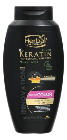 Herbal Шампунь для защиты цвета окрашенных волос Originals Phyto Keratin Perfect Color Shampoo 400мл