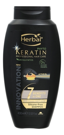 Herbal Шампунь для восстановления волос с антивозрастным действием Originals Phyto Keratin 7 Benefits in One Shampoo 400мл