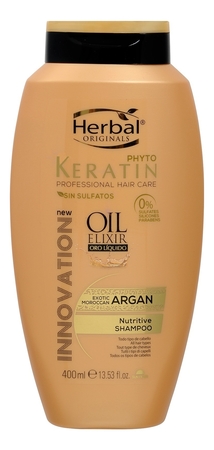 Herbal Шампунь для питания и восстановления волос с маслом арганы Originals Phyto Keratin Argan Nutritive Shampoo 400мл