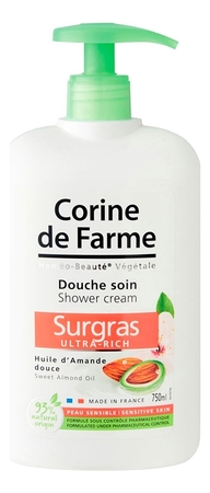 Corine de Farme Питающий гель для душа на основе масла миндаля Surgras Shower Cream 750мл