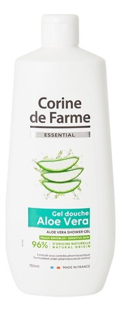 Corine de Farme Гель для душа с экстрактом алоэ вера Essential Aloe Vera Shower Gel 750мл