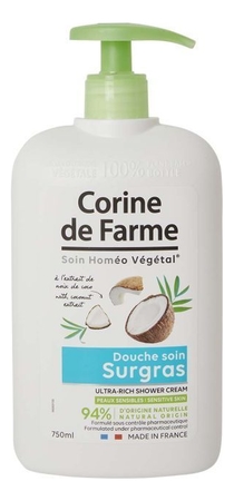 Corine de Farme Насыщенный крем для душа с экстрактом кокоса Surgras Ultra-Rich Shower Cream 750мл