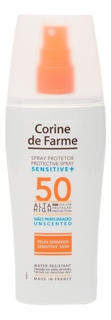 Corine de Farme Солнцезащитный спрей для тела Protective Spray Sensitive+ SPF50 150мл