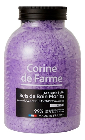 Corine de Farme Морская соль для ванны с ароматом лаванды Sea Bath Salts Lavender 1300г