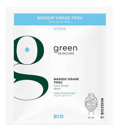 Green Skincare Увлажняющая органическая экспресс-маска для лица Hydra Mascque Visage Tissu 20мл