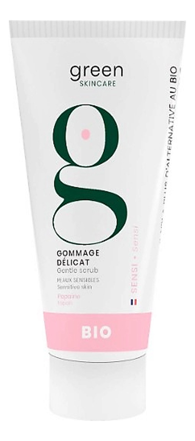 Green Skincare мягкий скраб для чувствительной кожи лица с папаином ...
