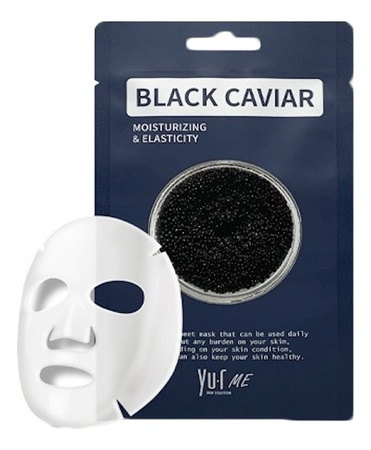 Yu.r Тканевая маска для лица с экстрактом черной икры Black Caviar Sheet Mask 25г