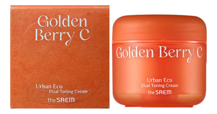 The Saem Осветляющий крем от морщин и пигментации Urban Eco Golden Berry C Dual Toning Cream 55мл