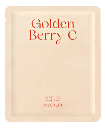 The Saem Осветляющая тканевая маска от морщин и пигментации Urban Eco Golden Berry C Mask Sheet 23мл