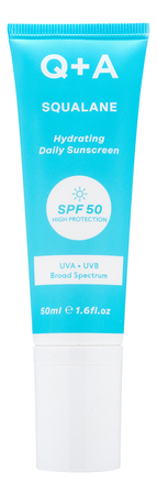 Q+A Солнцезащитный крем для лица Squalane Hydrating Daily Sunscreen SPF50 50мл