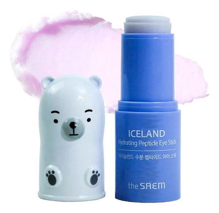 The Saem Бальзам для кожи вокруг глаз с ледниковой водой и пептидами Iceland Hydrating Peptide Eye Stick 7г