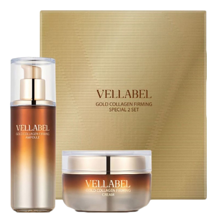 The Saem Набор для лица с золотом и коллагеном Vellabel Gold Collagen Firming Special (крем 50мл + сыворотка 60мл)