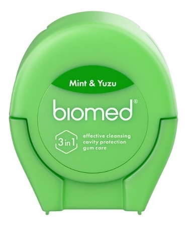 SPLAT Объемная зубная нить c ароматом мяты и юдзу Biomed Dental Floss 50м