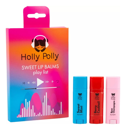 Holly Polly Набор бальзамов для губ Sweet Play List Lip Balm 3*4,8г