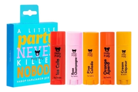 Holly Polly Набор бальзамов для губ Little Party Lip Balm 5*4,8г