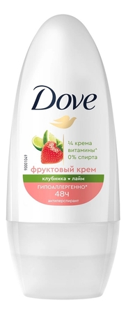 Dove Шариковый антиперспирант Клубника и лайм 50мл