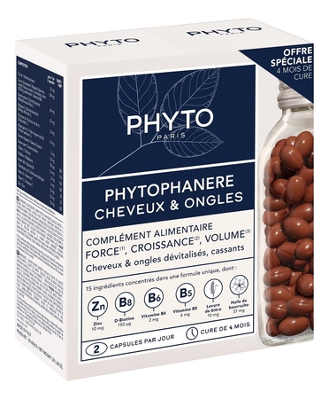 PHYTO Биологическая активная добавка к пище Phytophanere Hair & Nails 2*120 капсул