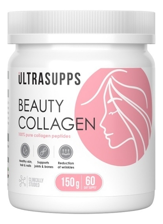 UltraSupps Биологическая активная добавка к пище Коллаген Beauty Collagen Peptides 150г