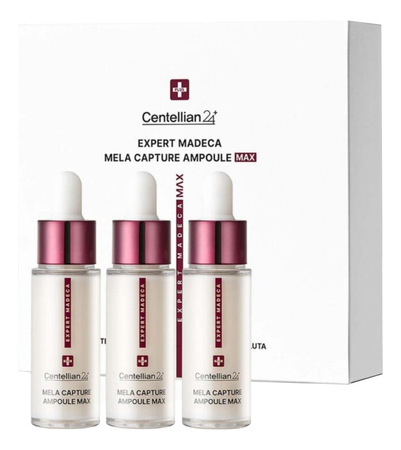 Centellian24 Ампульная сыворотка для сияния кожи лица Expert Madeca Mela Capture Ampoule Max Season 4 3*15мл 