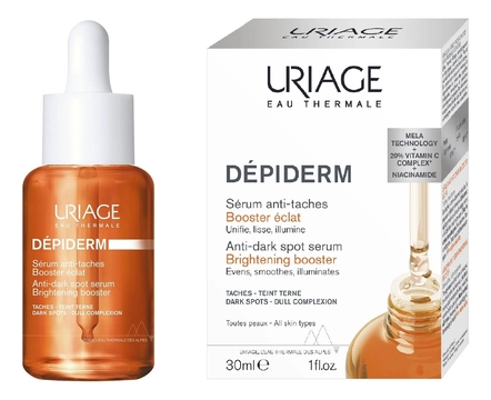 Uriage Сыворотка-бустер для лица против пигментных пятен Depiderm Serum Correcteur Eclat 30мл