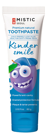 MISTIC Зубная паста Удачливая сливка 4+ Kinder Smile Premium Natural Toothpaste 60г