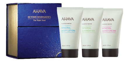 AHAVA Набор Beyond Boundaries The Triple Treat Deadsea Water 3*40мл (крем д/рук + гель д/душа + лосьон д/тела)